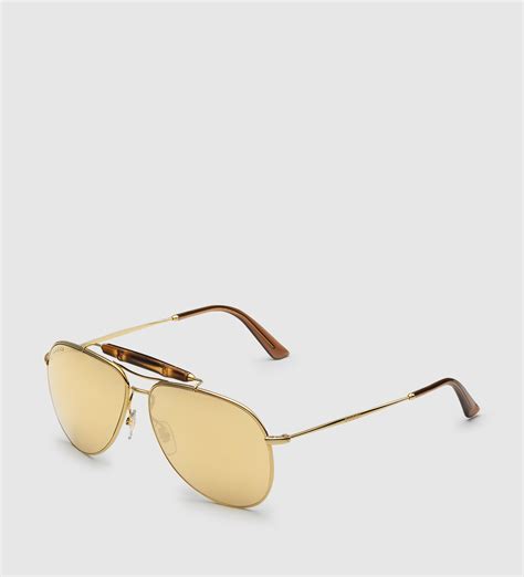 gucci gold plated mirror sunglasses|Gucci bedazzled sunglasses.